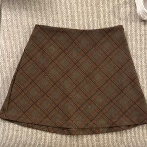 Plaid Brown Skirt